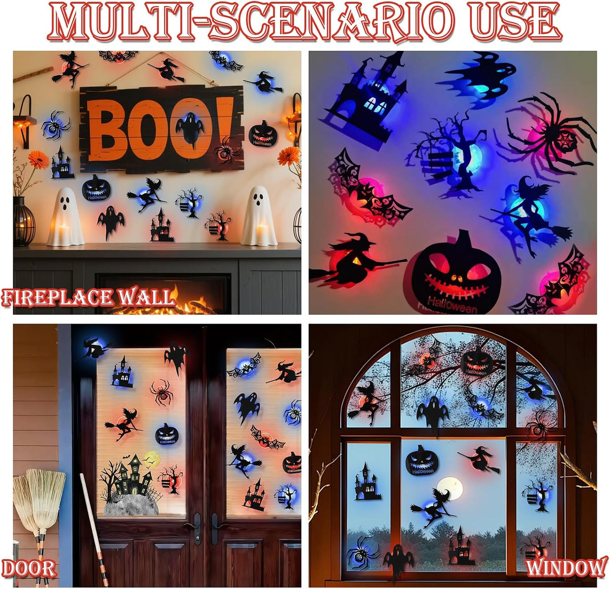 🔥Last Day Promotion 50% OFF|🎃 Halloween LED Silhouette Wall Light Stickers