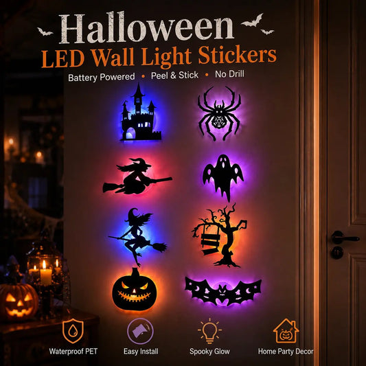 🎃 Halloween LED Silhouette Wall Light Stickers 🎃