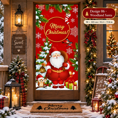 🎄 50% OFF NOW! Christmas Door Cover – Instant Festive Front Door Makeover