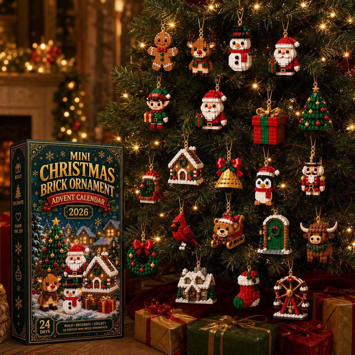 🔥2026 HOT SALE🎄 24-Day Mini Christmas Ornament Advent Calendar