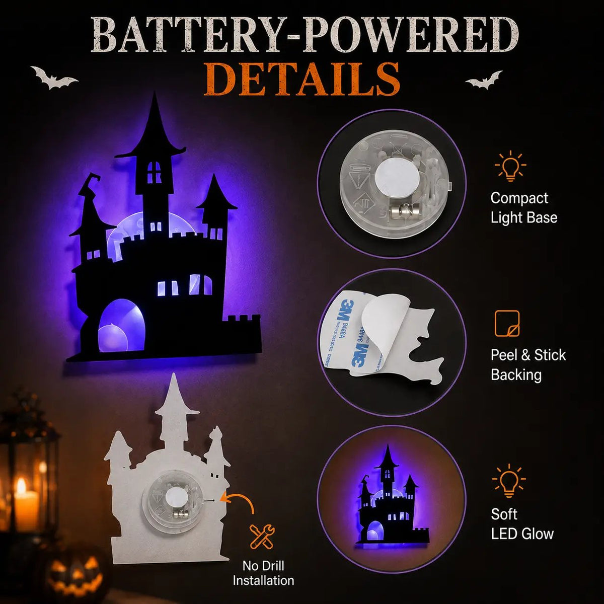 🔥Last Day Promotion 50% OFF|🎃 Halloween LED Silhouette Wall Light Stickers