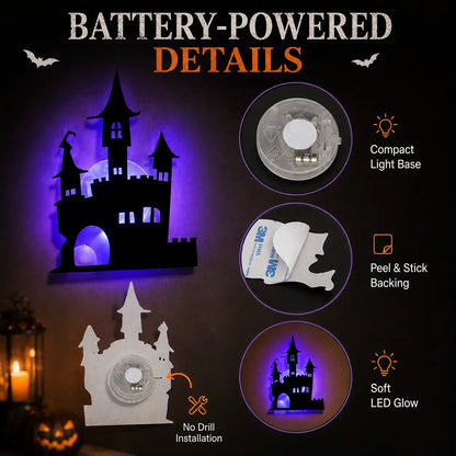 🔥Last Day Promotion 50% OFF|🎃 Halloween LED Silhouette Wall Light Stickers
