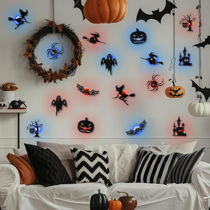 🔥Last Day Promotion 50% OFF|🎃 Halloween LED Silhouette Wall Light Stickers