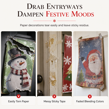 🎄 50% OFF NOW! Christmas Door Cover – Instant Festive Front Door Makeover